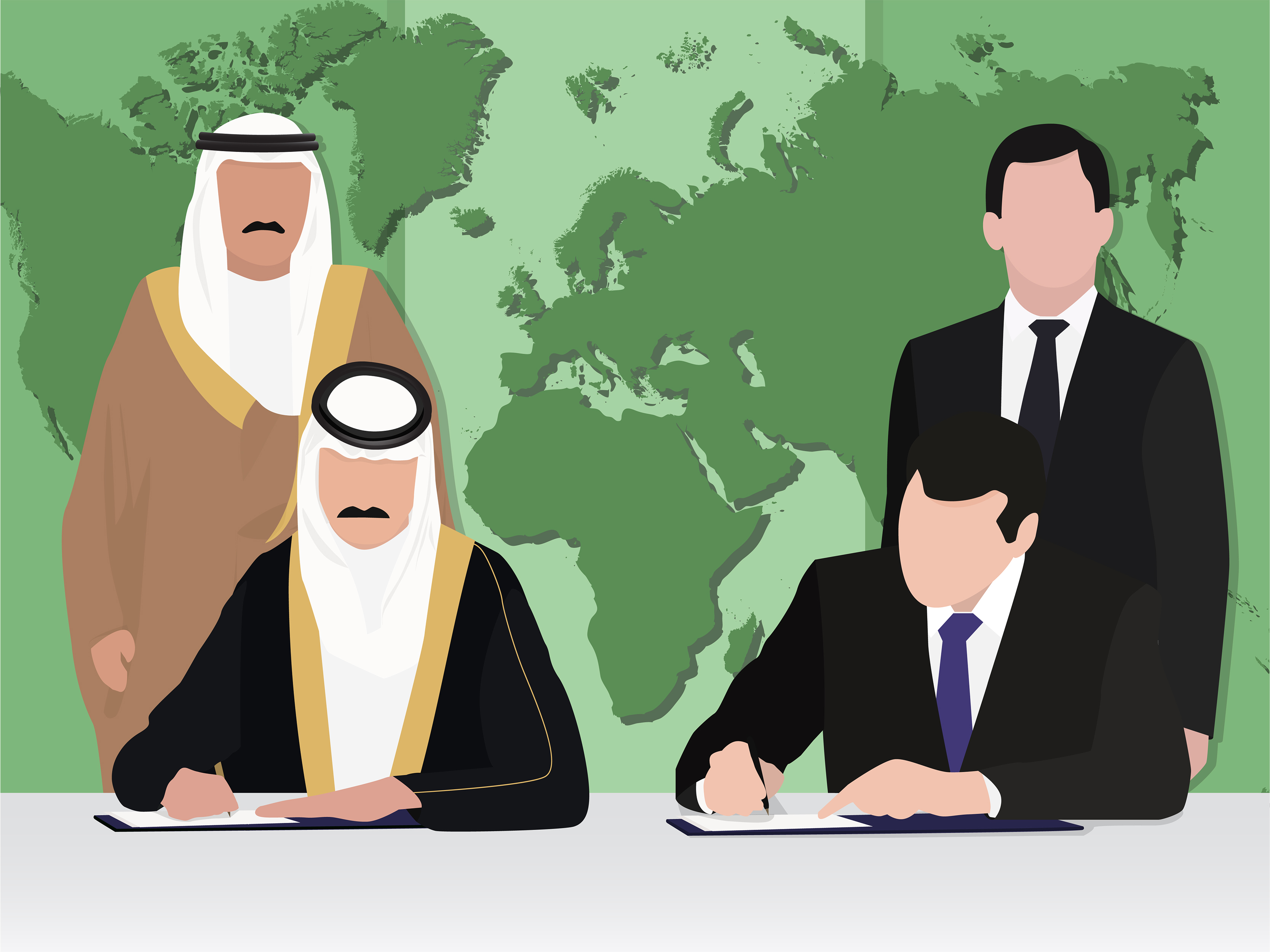 Arab European Deal contract agreement Signing ceremony
