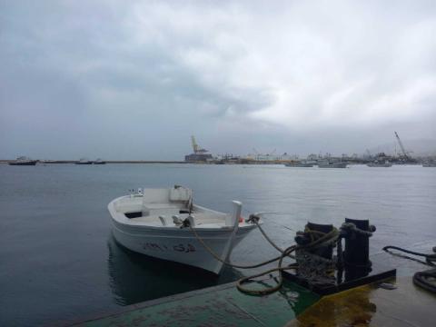 A boat on the Tripoli coast, Lebanon, February 6 2023.