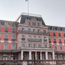 Geneva, Switzerland - 25 March 2022: The Palais Wilson is the current headquarters of the Office of the United Nations High Commissioner for Human Rights.