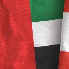 UAE and Lebanon flags
