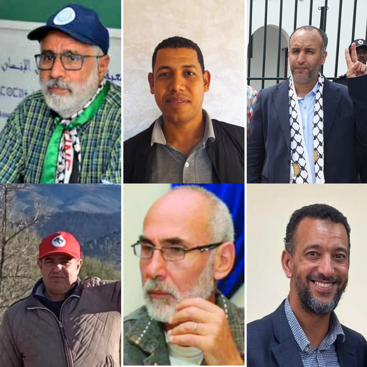 Photo of the six activists 