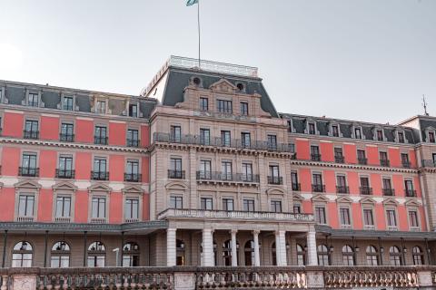 Geneva, Switzerland - 25 March 2022: The Palais Wilson is the current headquarters of the Office of the United Nations High Commissioner for Human Rights.