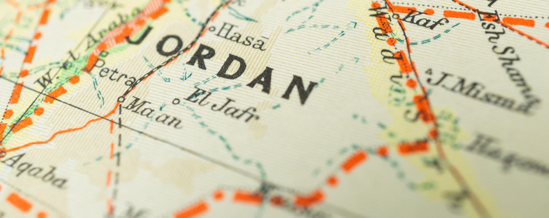 Jordan on the map of the world.